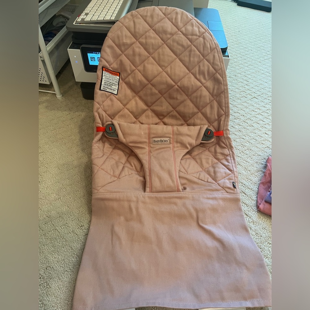 Baby Bjorn blush pink extra seat cover
